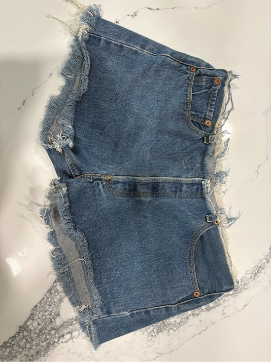 Levi's Pants - Vintage Levi’s 501 Cutoff Shorts 34/12 Button Fly Light Wash USA 80s 90s Raw Hem